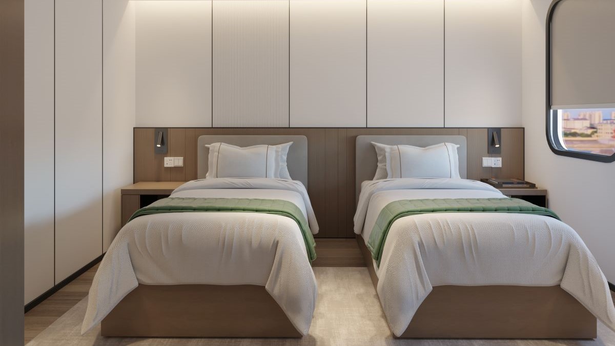 King Neptune's twin cabin with sea view Sea view twin cabin of King Neptune Liveaboard