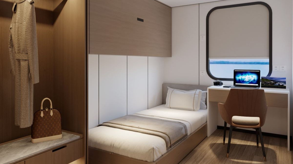 King Neptune's single cabin with sea view Sea view single cabin of King Neptune Liveaboard