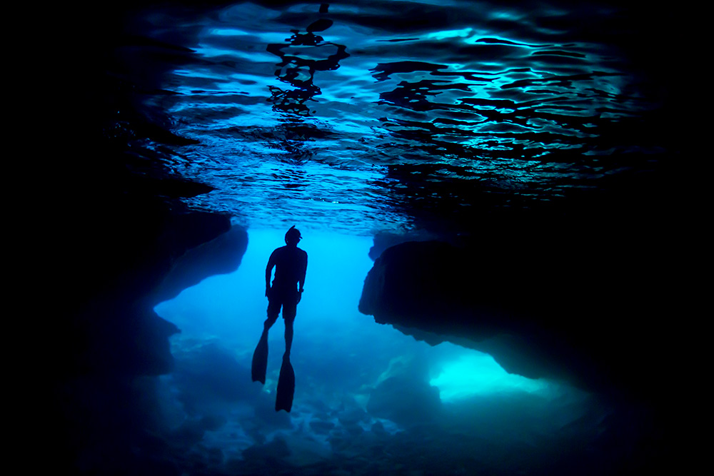 Cave diving in Christmas Islands