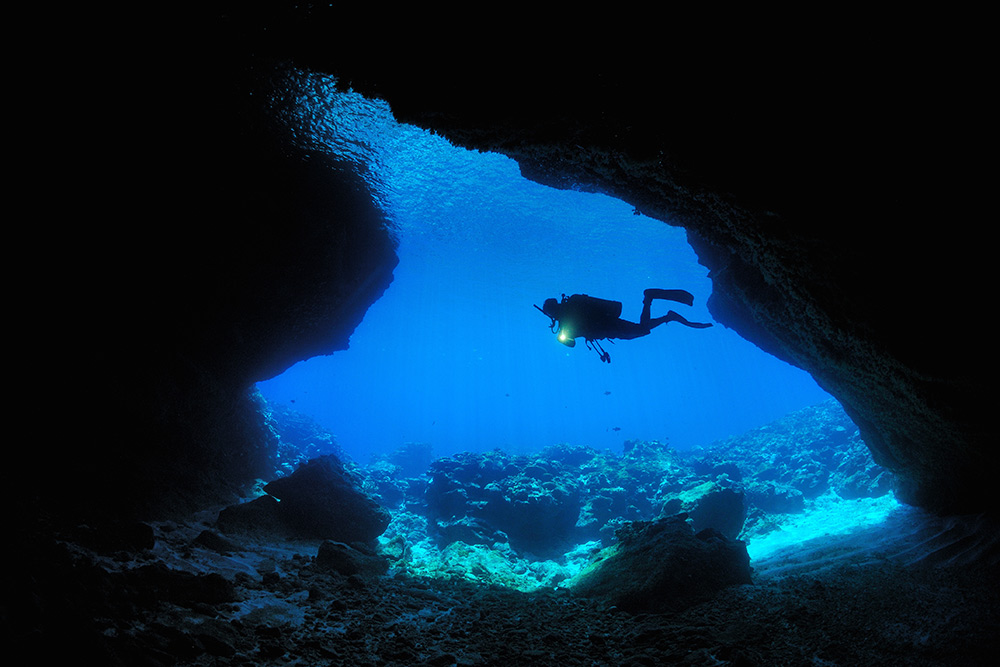 Cave diving at Christmas Island