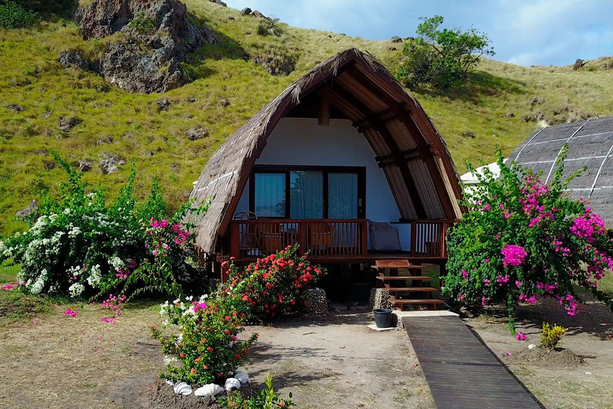Deluxe beach bungalow at Komodo Resort