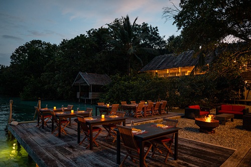 Dining outdoor facilities at Kri Eco Resort