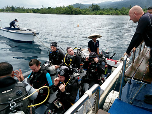 Maluku Explorer's diving platform