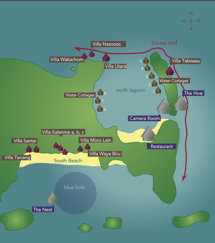 Map of Misool Eco Resort