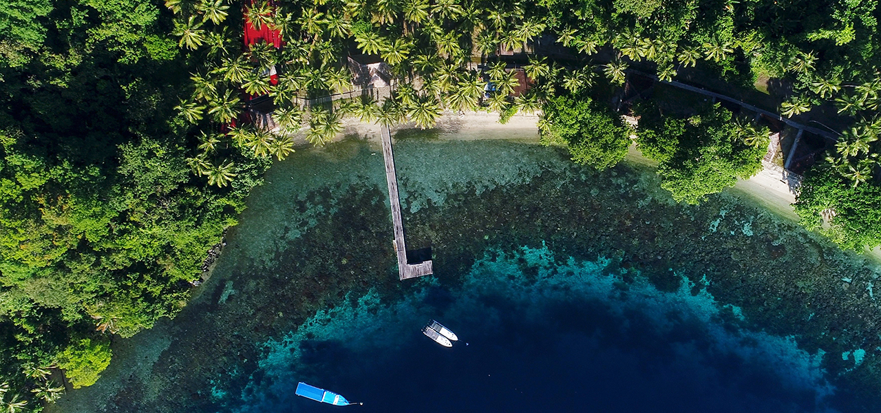 Sali Bay an eco resort in Maluku, Indonesia