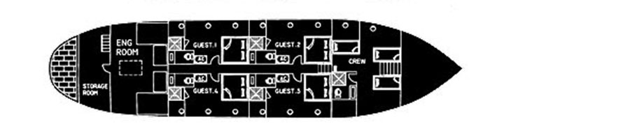 Samata's Layout 3 - lower deck and cabins