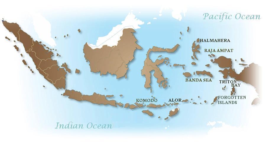 Tiare's dive cruise destinations in Indonesia