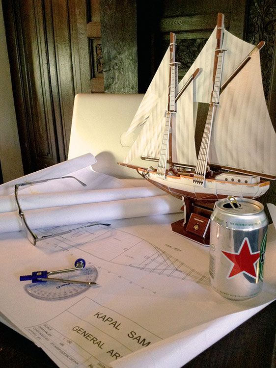Samambaia Liveaboard at stage of design