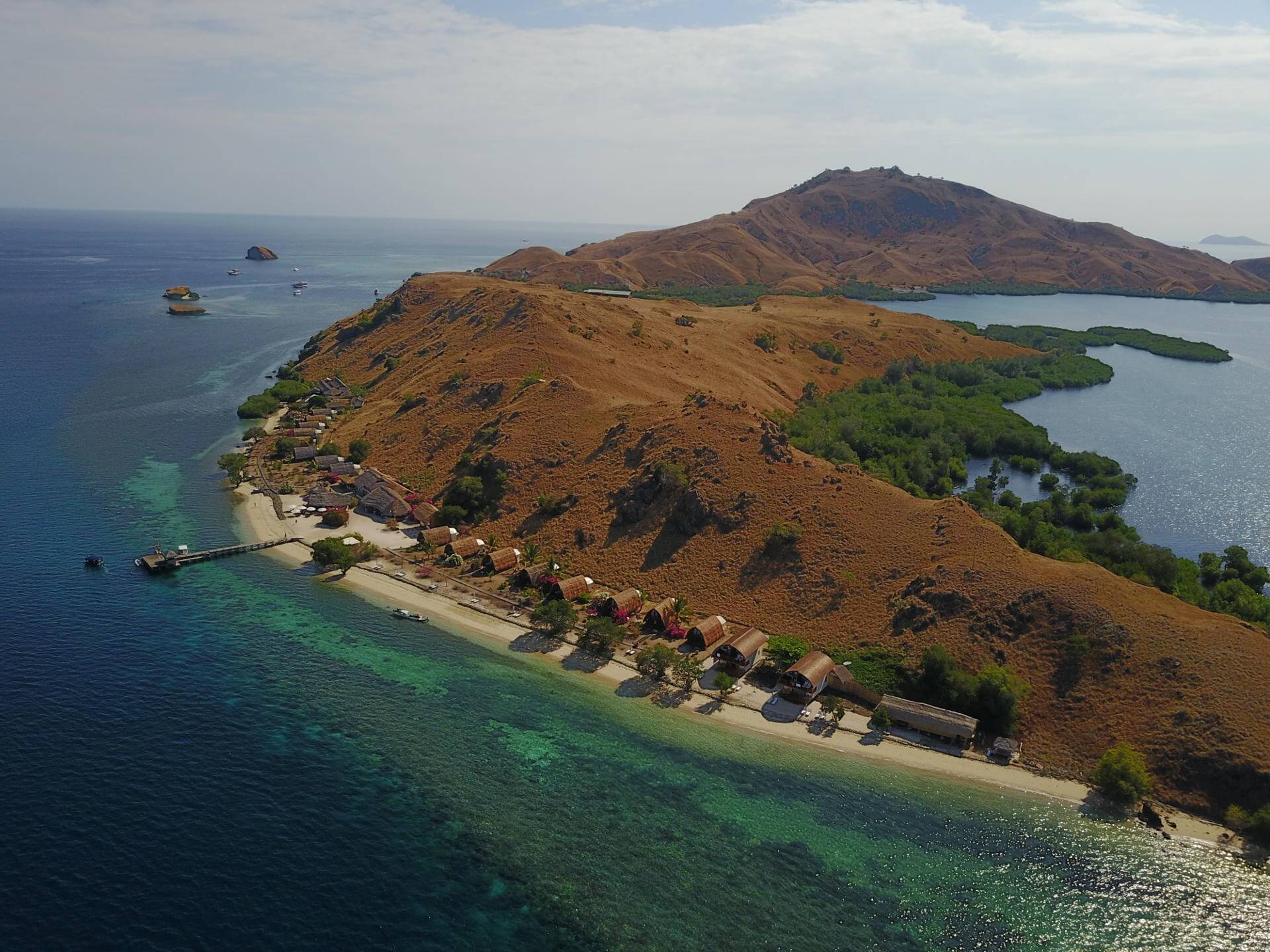 Aerial view of Komodo Resort
