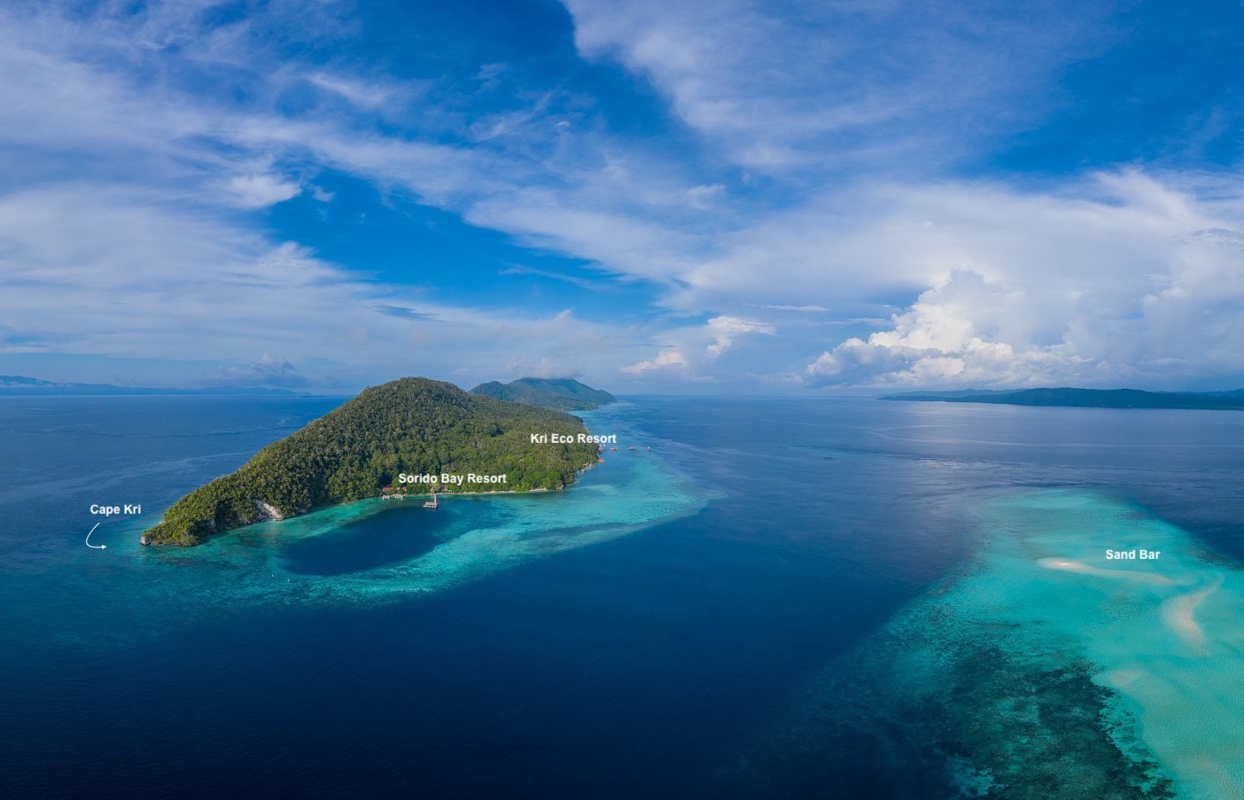 Kri Eco Resort & Sorido Bay Resort location
