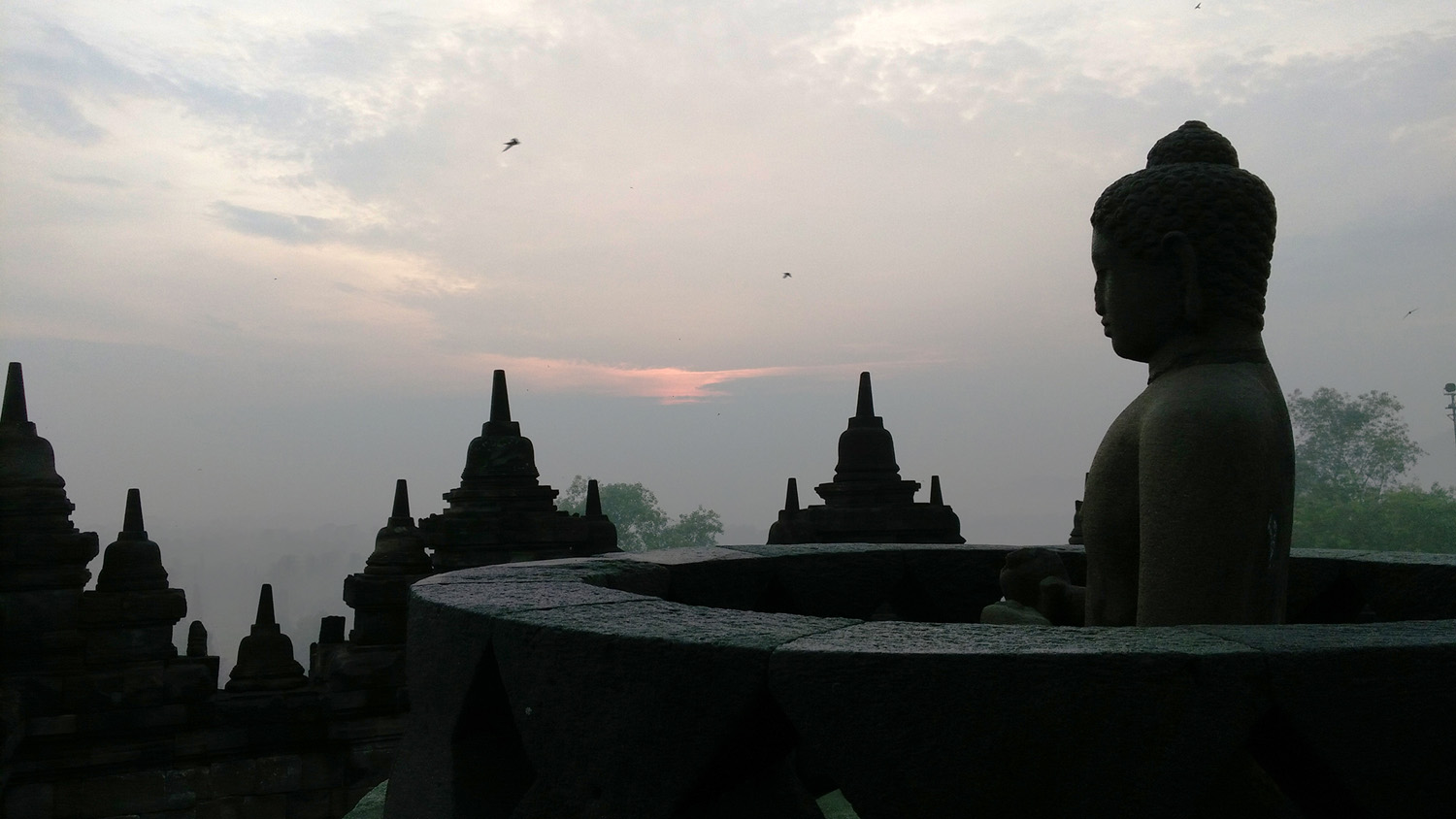 Visit Borobudur at dawn to avoid the masses of tourists
