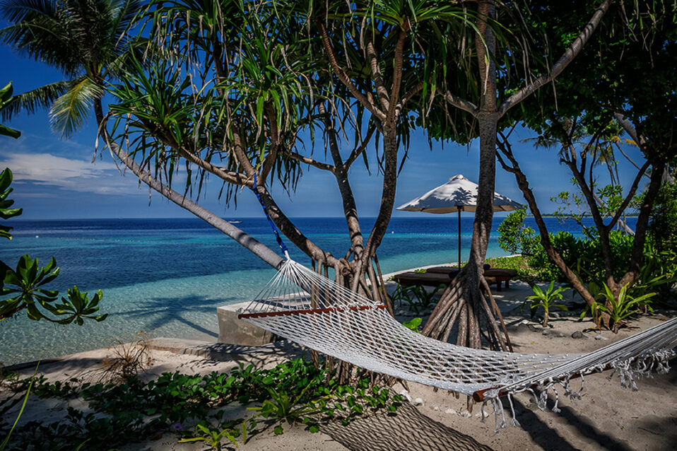 Ocean Bungalow veranda at Wakatobi Dive Resort
