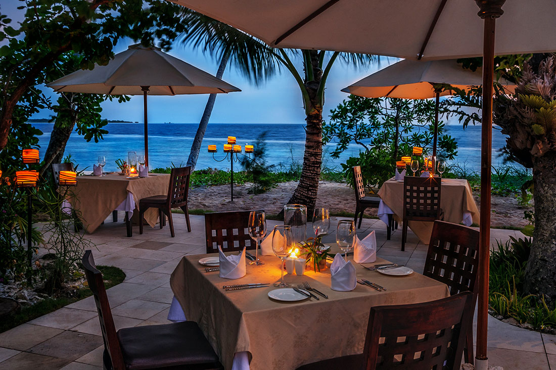Dining al fresco at Wakatobi Dive Resort
