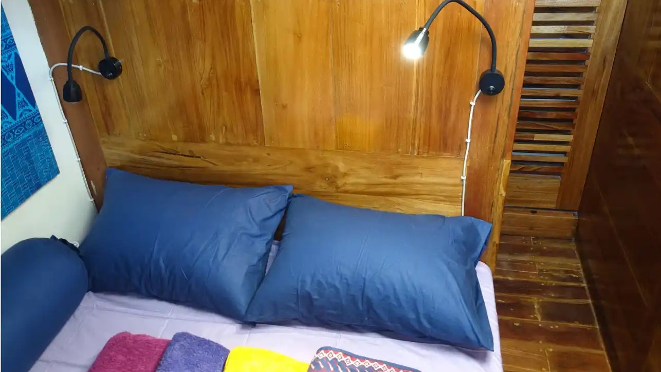 Double cabin on lower deck of Gaya Baru Indah