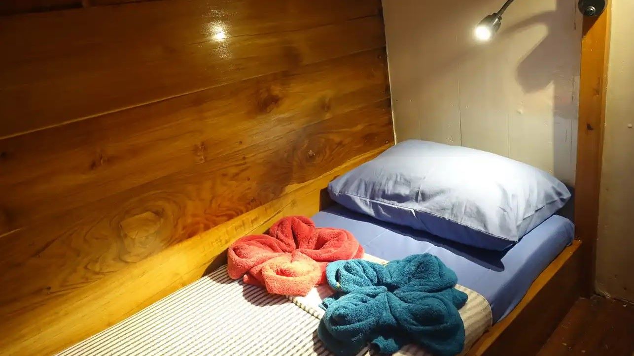 Cabin of an affordable liveaboard