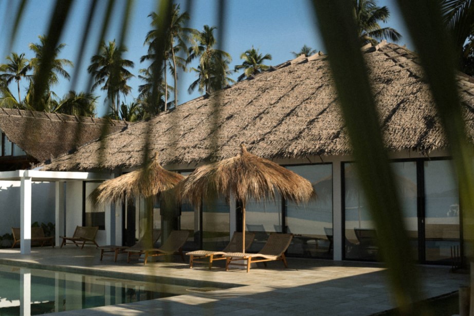 Villa Akoa is a beachfront property at Awera Resort in the Mentawai Islands