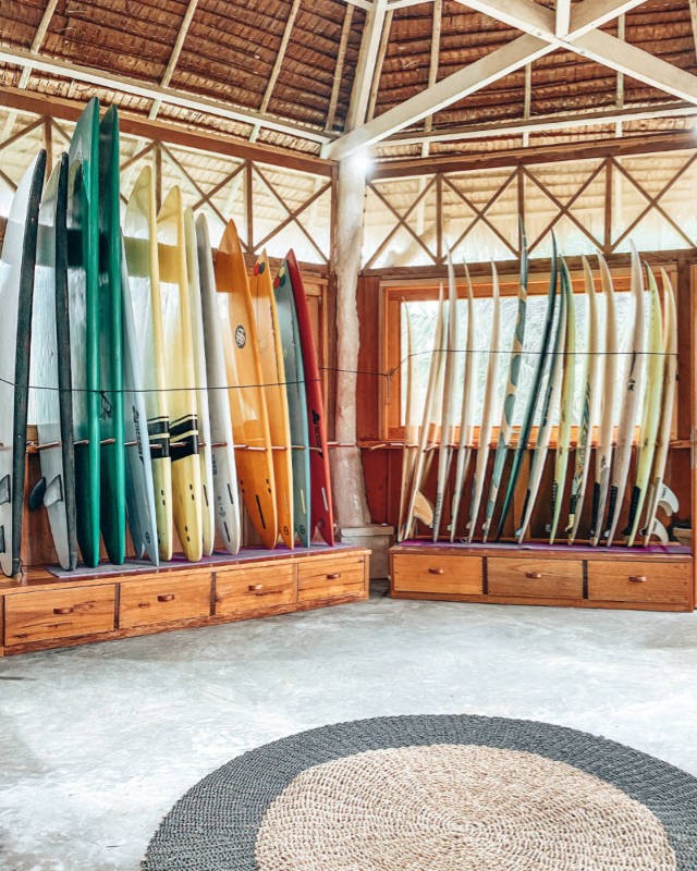 Surfing facilities at Awera Resort in the Mentawai Islands